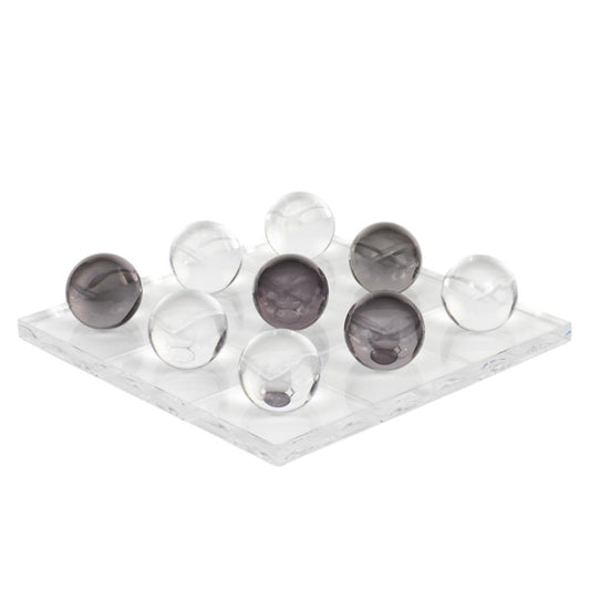 Luho Design House Xavier Clear Acrylic Tic-Tac-Toe Set