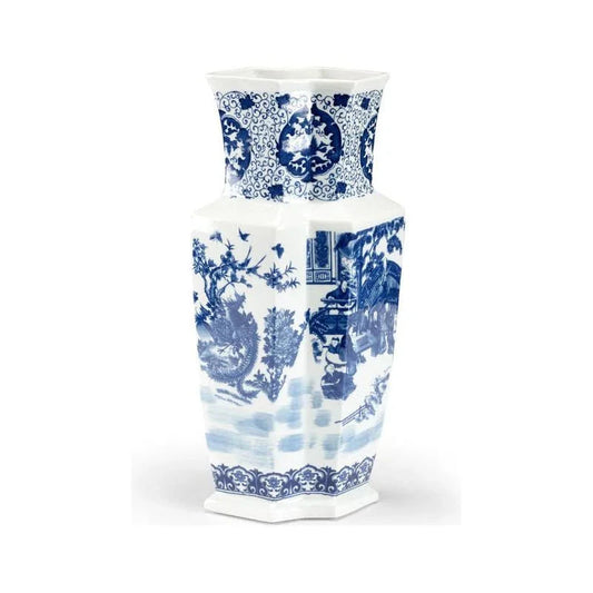 Yuan Double Porcelain Vase - LOOMLAN - Chelsea House - Vases & Jars