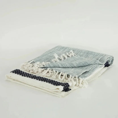 Zack Color Block Cotton Throw Blanket - LOOMLAN - LOOMLAN - Throw Blankets