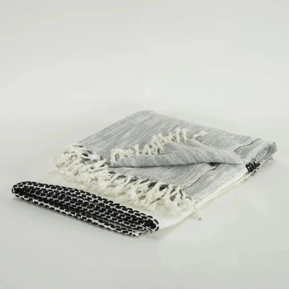 Zack Color Block Cotton Throw Blanket - LOOMLAN - LOOMLAN - Throw Blankets