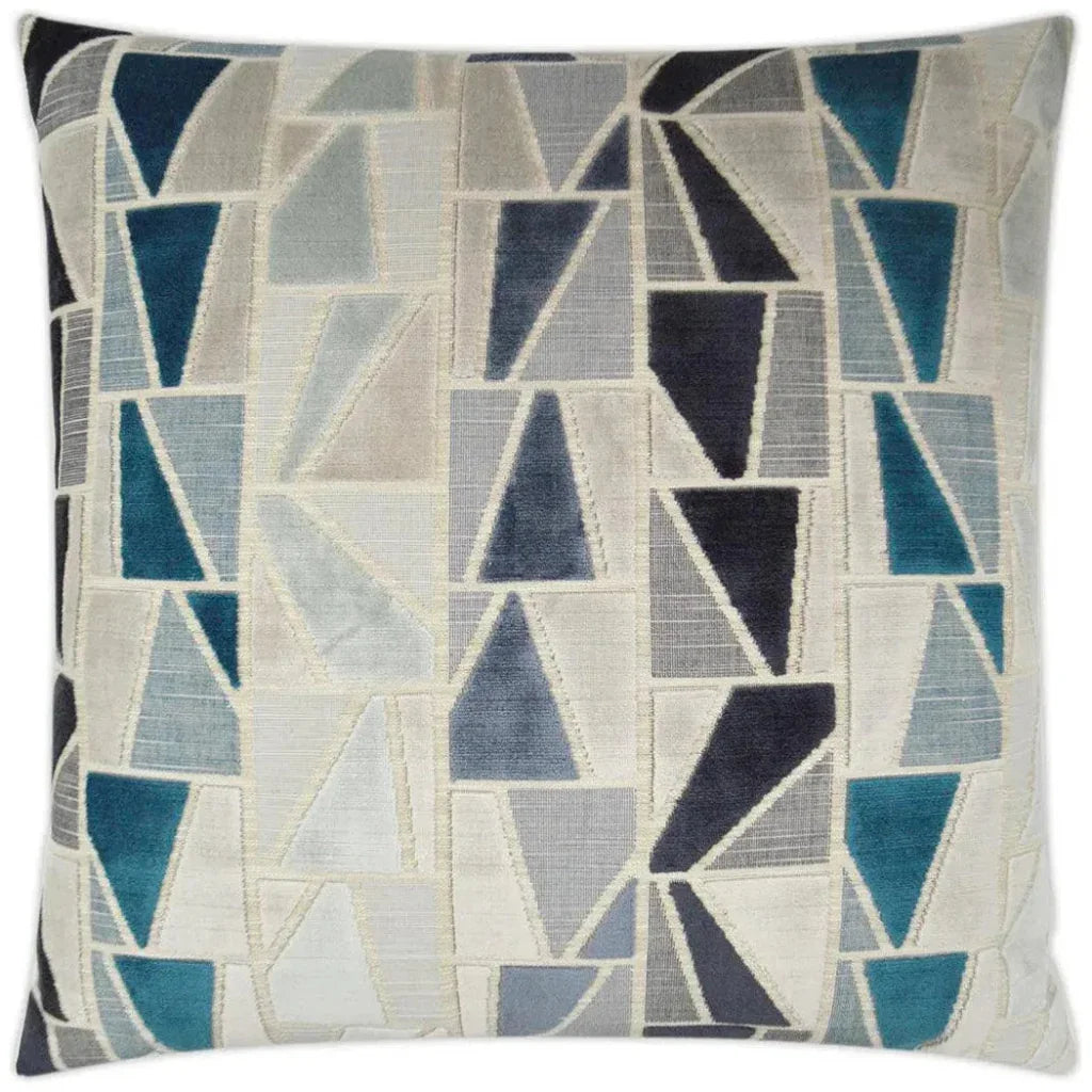 Zander Teal Slate Blue Large Throw Pillow Insert - LOOMLAN - D.V. Kap - Throw Pillows