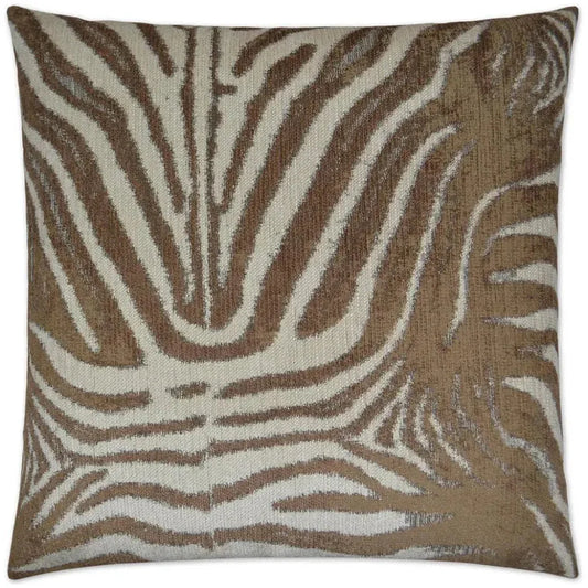 Zebrana Tan Brown Throw Pillow With Insert - LOOMLAN - D.V. Kap - Throw Pillows