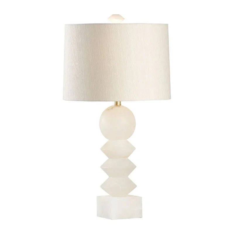 Ziegfeld White Alabaster Table Lamp - LOOMLAN - Wildwood - Table Lamps