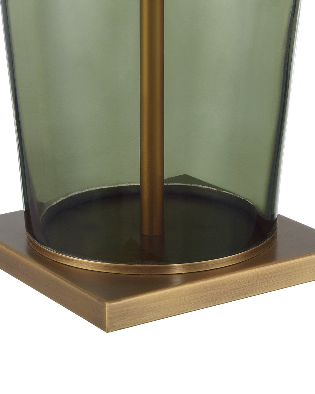 Olive Glass Table Lamp