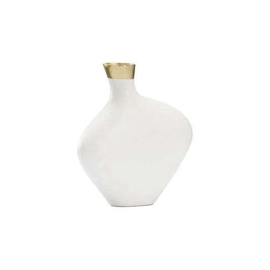 Asymmetric Unique Styled White Vase - LOOMLAN - Chelsea House - Vases & Jars
