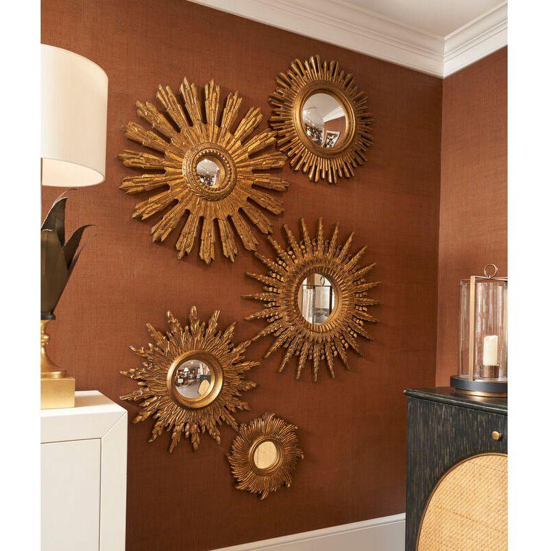 Aurora Glistening Gold Finish Framed Wall Mirror - LOOMLAN - Chelsea House - Wall Mirrors