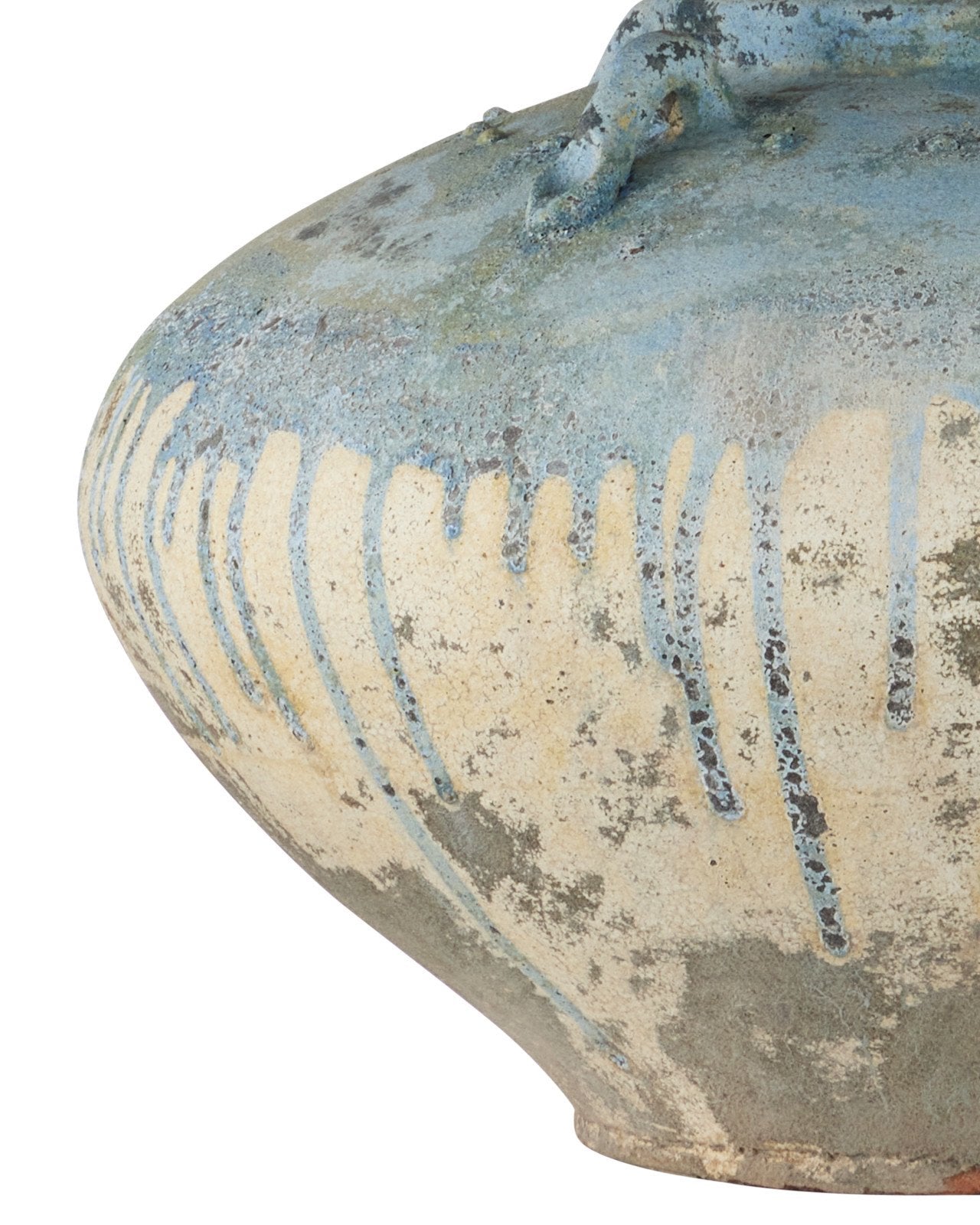 Catania Antique Blue Drip Terracotta Table Lamp
