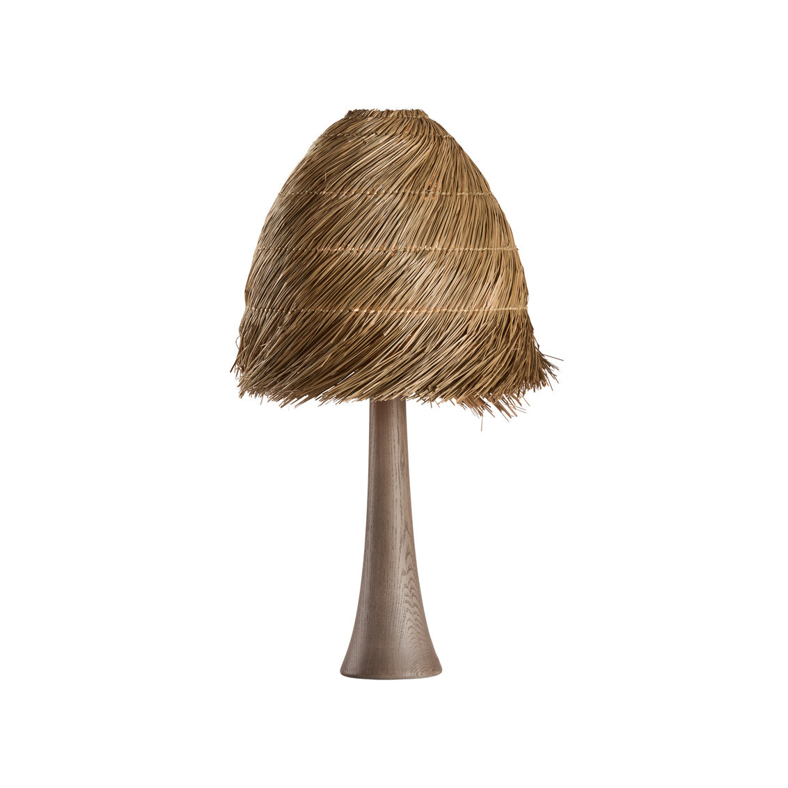 Tulum Sculptural Wood Base Table Lamp