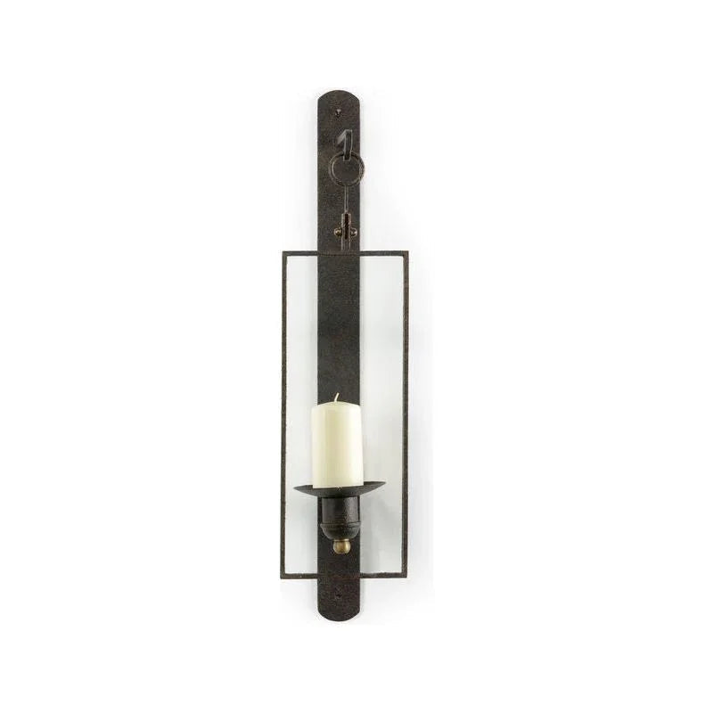 Belk Tempered Glass Panel Candle Wall Sconce - LOOMLAN - Chelsea House - Wall Sconces
