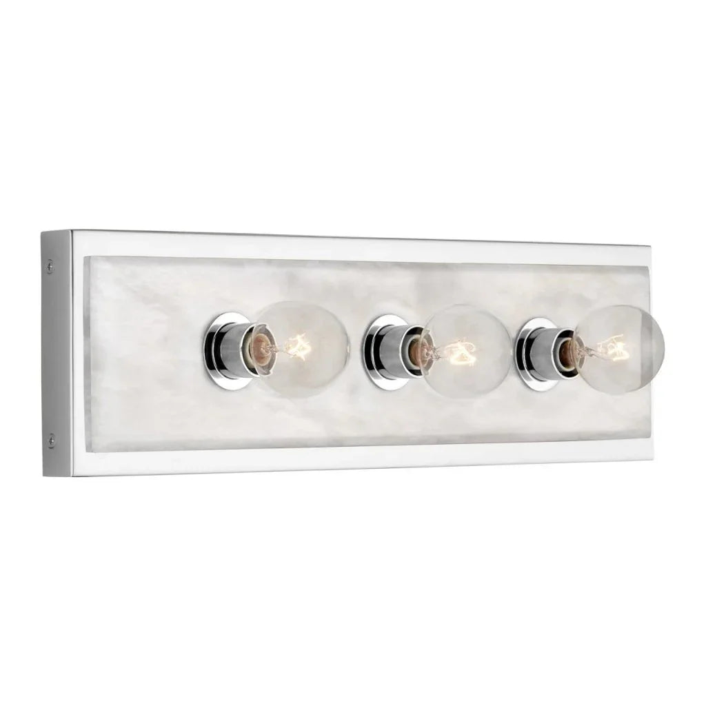 Berdine Medium Nickel Bath Wall Sconce - LOOMLAN - Currey & Co - Wall Sconces