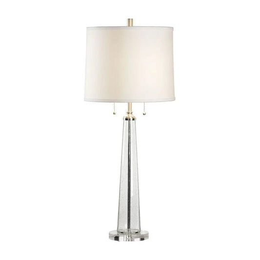 Bubble Glass Column Clear Crystal Design Table Lamp - LOOMLAN - Chelsea House - Table Lamps