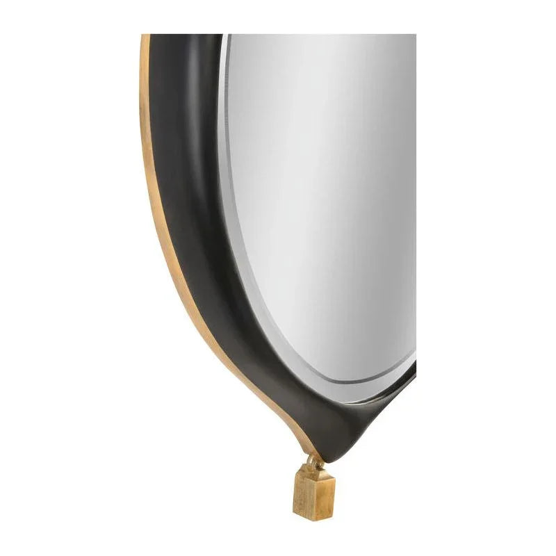 Cabochon Pendant Style Black Wall Mirror - LOOMLAN - Chelsea House - Wall Mirrors