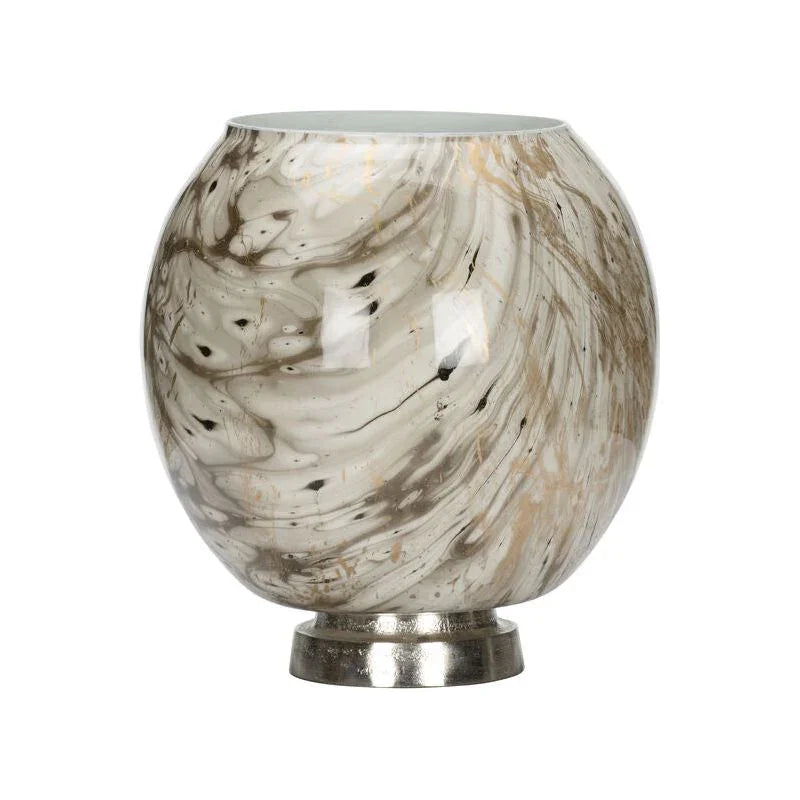 Calacatta Gold Aluminum Base Vase - LOOMLAN - Wildwood - Vases & Jars