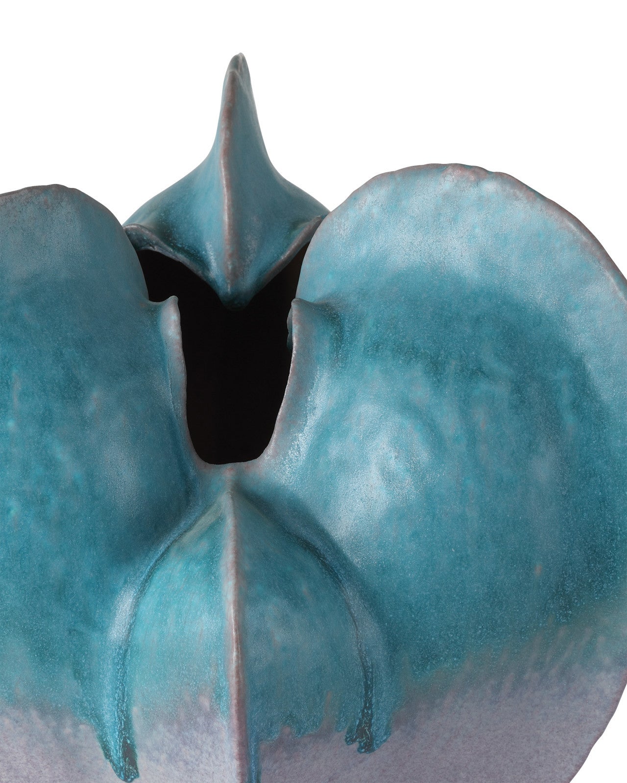 Free-Form Blue Porcelain Vase