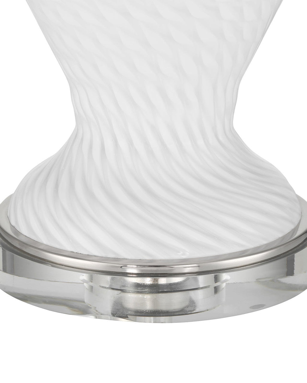 Zeta White Glass Table Lamp