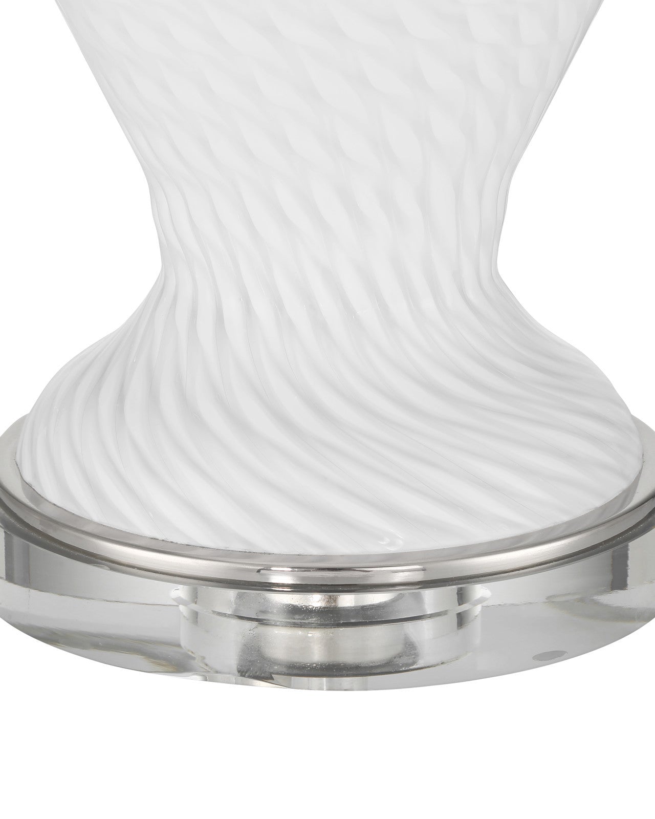 Zeta White Glass Table Lamp