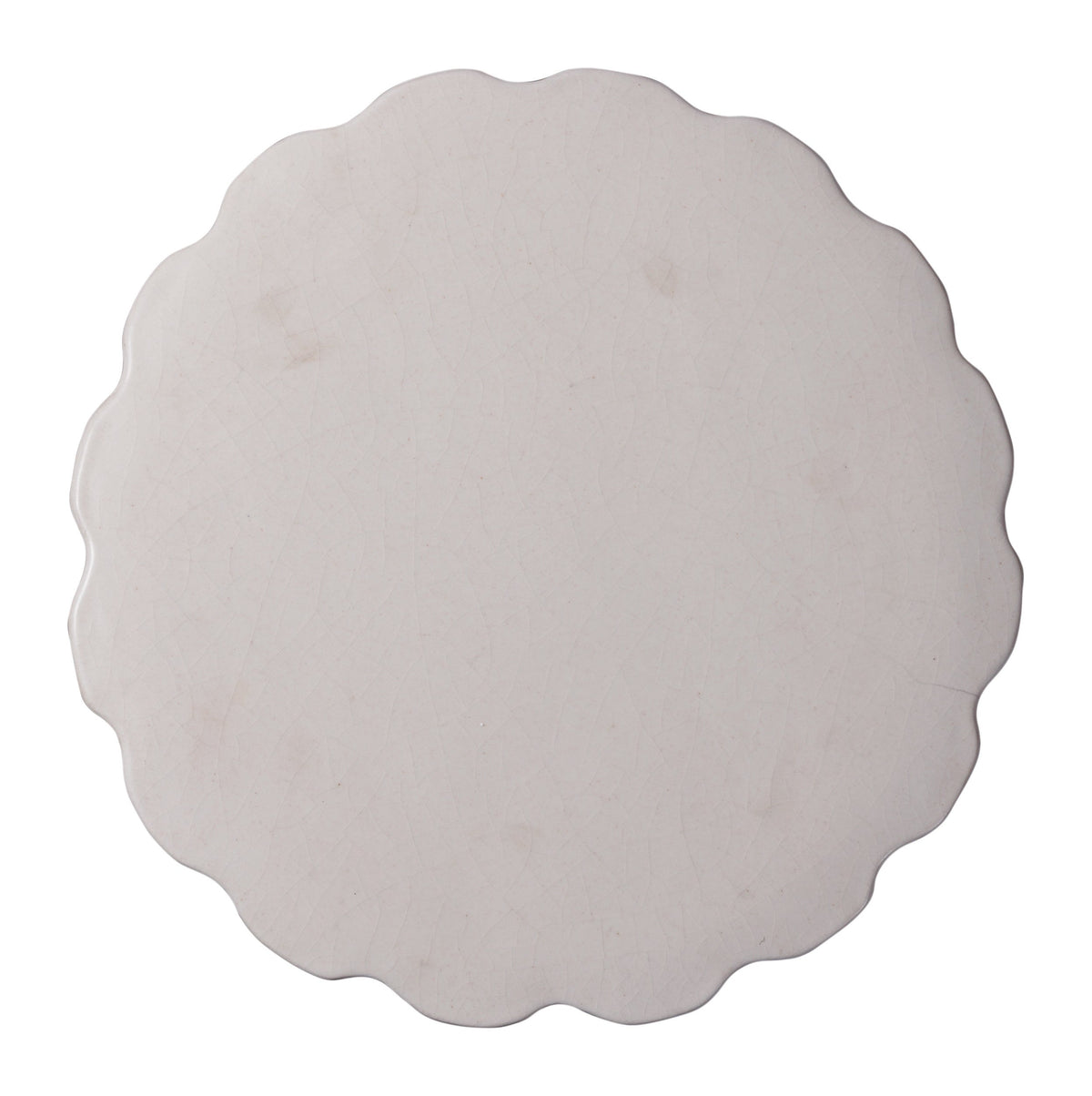 Seasonal Living Scallop Ceramic Patio Armless Stool