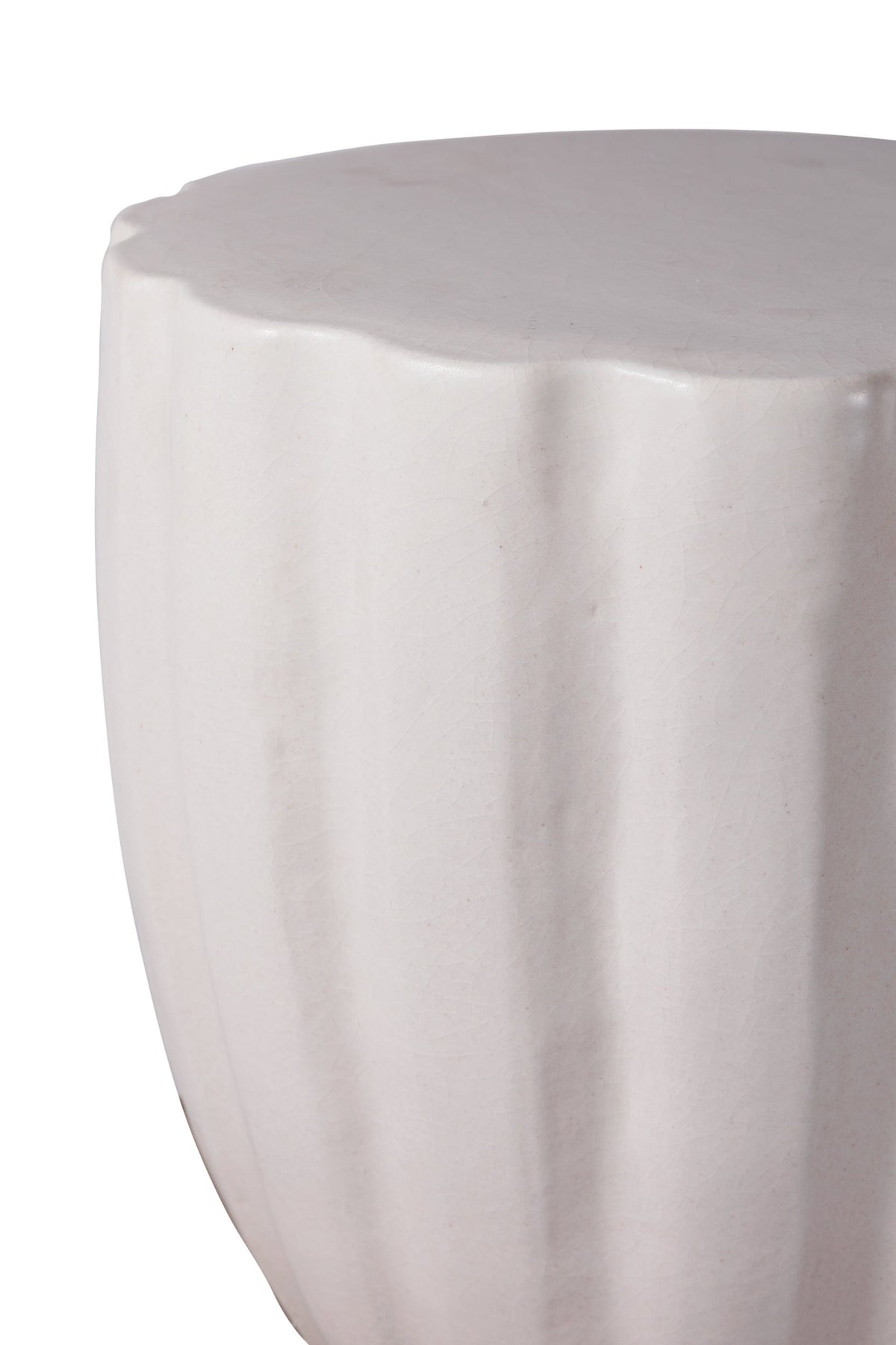 Seasonal Living Scallop Ceramic Patio Armless Stool