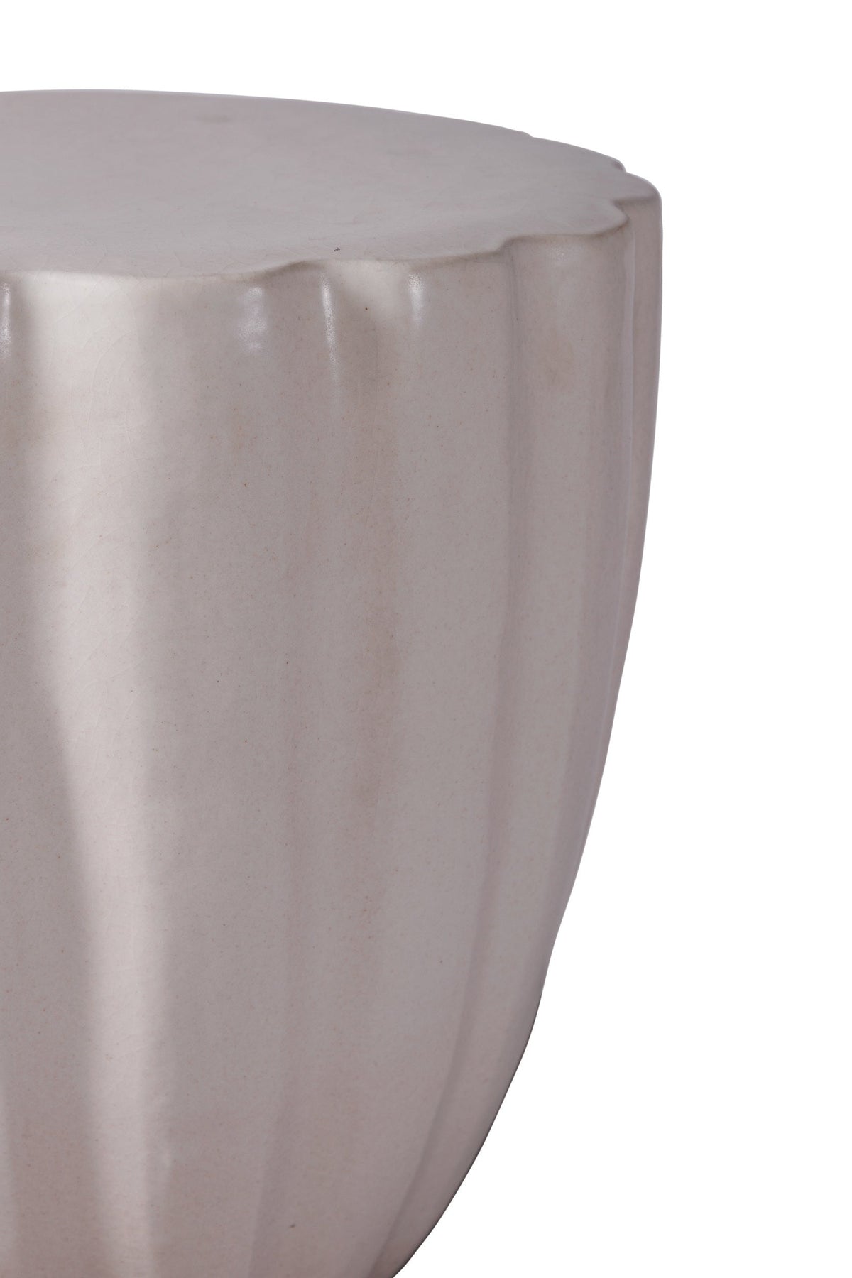 Seasonal Living Scallop Ceramic Patio Armless Stool