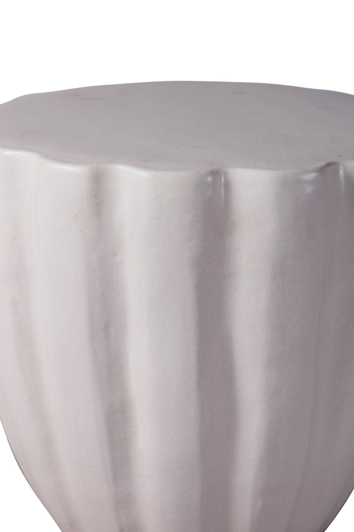 Seasonal Living Scallop Ceramic Patio Armless Stool
