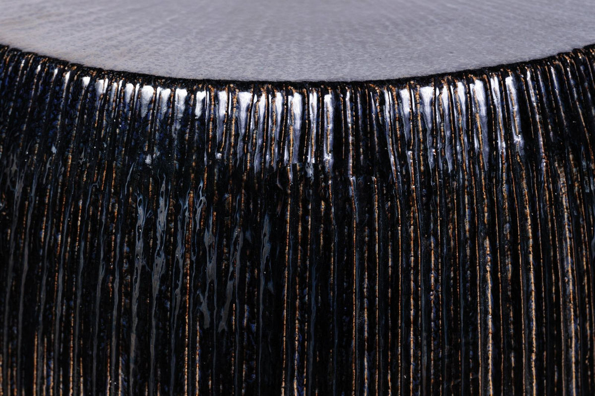 Seasonal Living Sunburst Ceramic Glazed Patio Stool