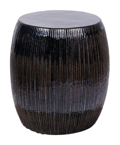 Seasonal Living Sunburst Ceramic Glazed Patio Stool