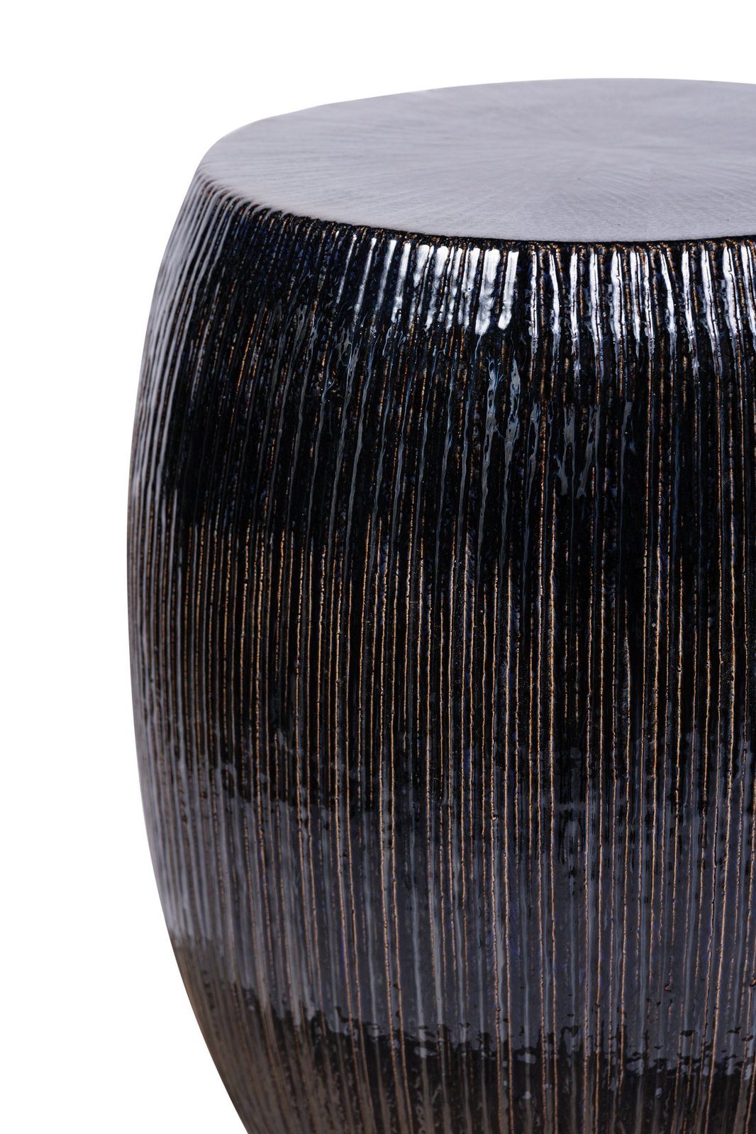 Seasonal Living Sunburst Ceramic Glazed Patio Stool