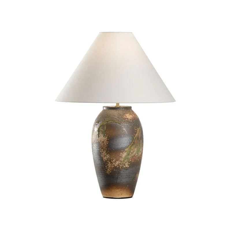 Chaiaki Sandy Clay Handcrafted Table Lamp - LOOMLAN - Wildwood - Table Lamps
