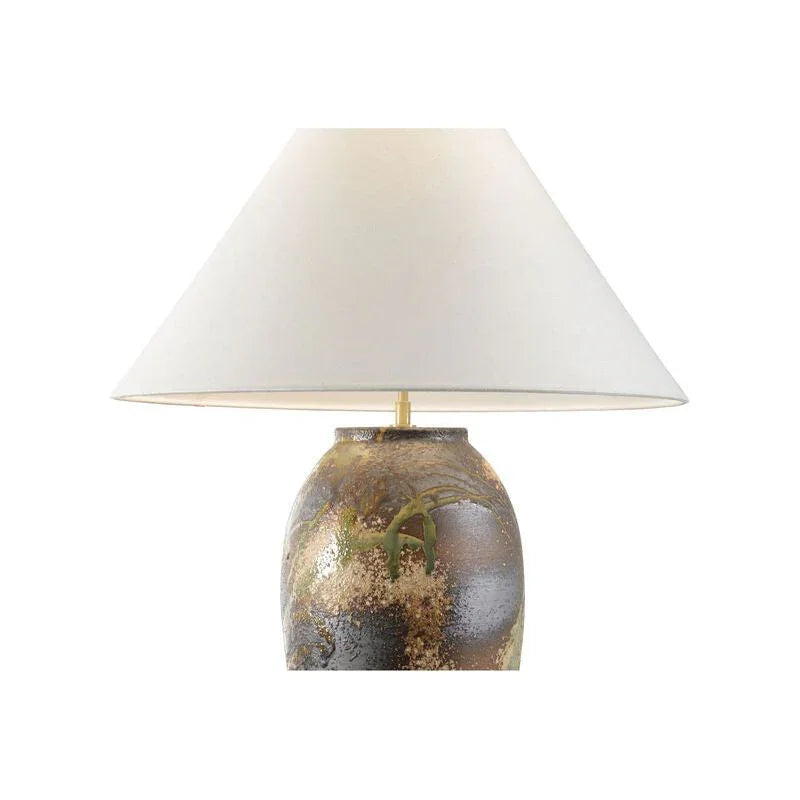 Chaiaki Sandy Clay Handcrafted Table Lamp - LOOMLAN - Wildwood - Table Lamps
