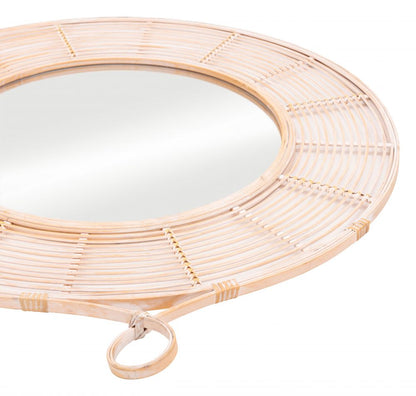 Lobo Painted Rattan Frame Wall Mirror -- view 5