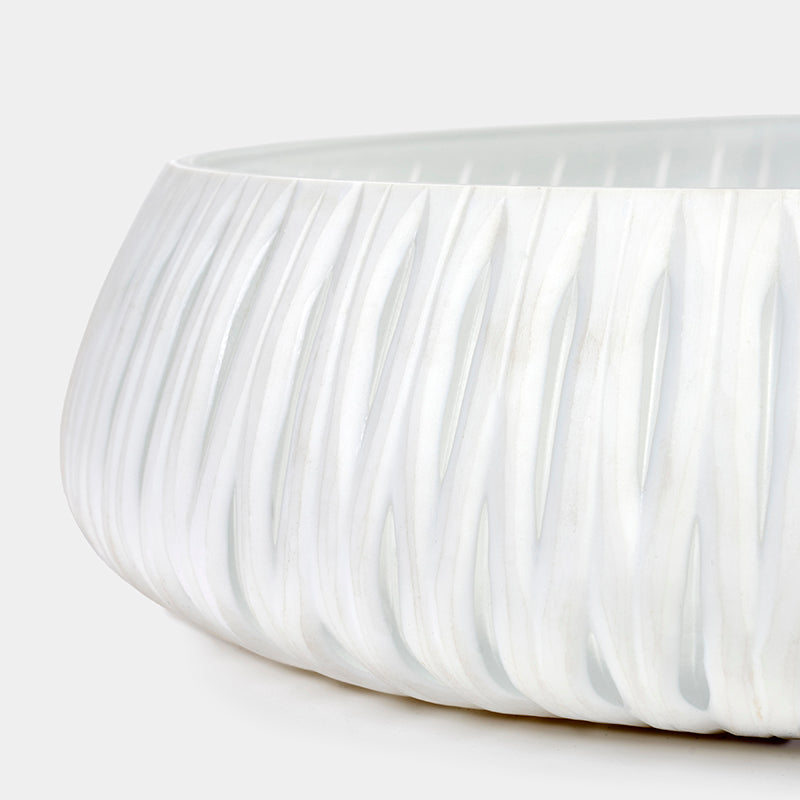 Camille White Glass Bowl -- view 2