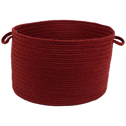 Wool Solids Flat Braid Handmade Basket -- view 4