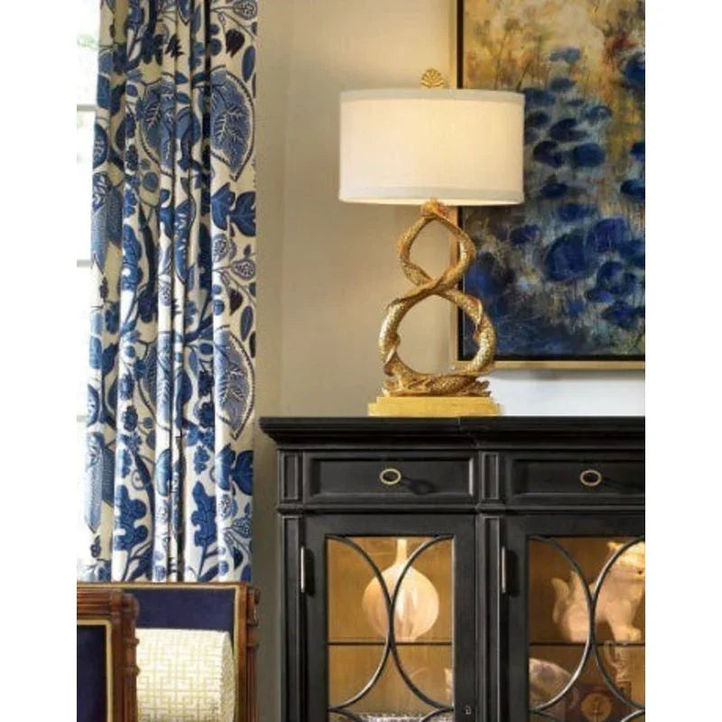 Dahl Gold Leaf Base Table Lamp - LOOMLAN - Wildwood - Table Lamps