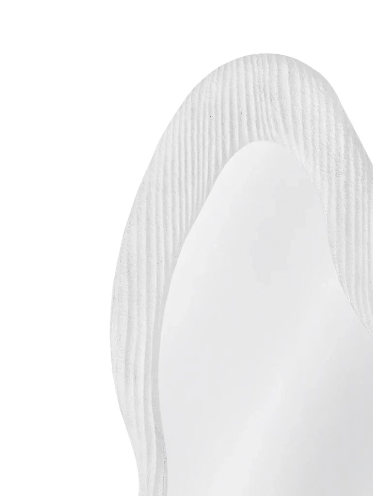 Dianne Distressed White Finish Wall Mirror - LOOMLAN - Bassett Mirror - Wall Mirrors