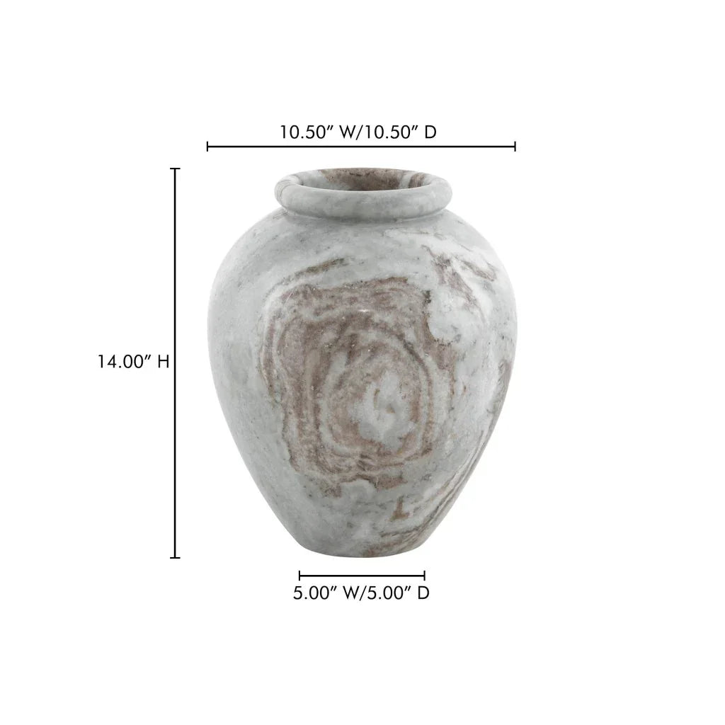 Didion Vertical Torrento Marble Vase - LOOMLAN - Moe's Home - Vases & Jars
