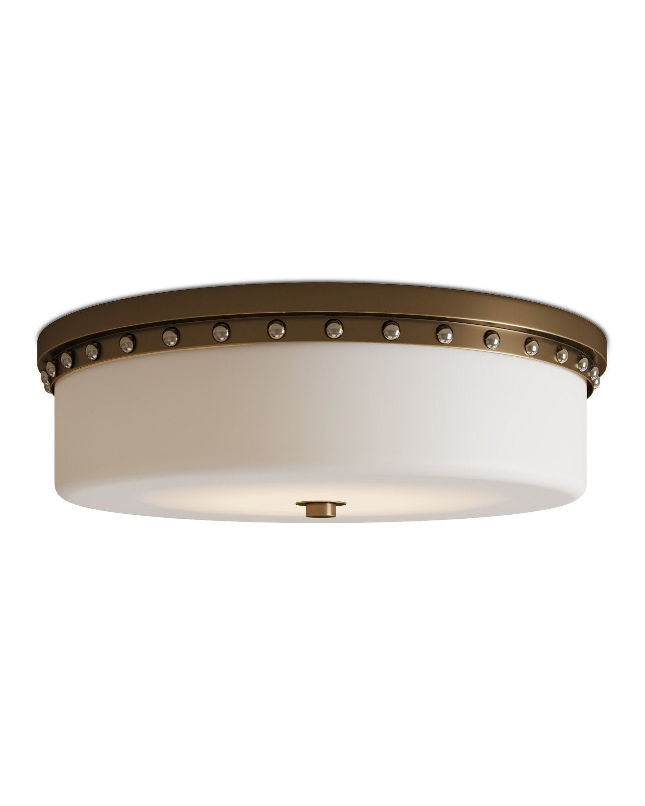 Barnabe Brass Finish Flush Mount-Flush Mounts-Currey & Co-LOOMLAN