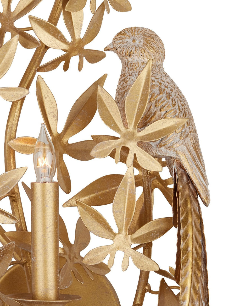 Aviary Swedish Gold Finish Wall Sconce