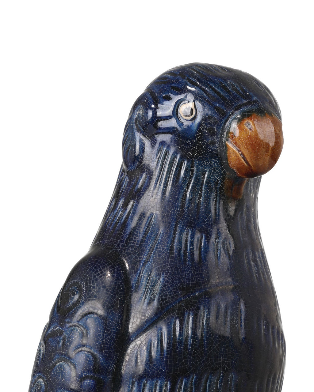 Tang Dynasty Blue Terracotta Parrot Sculpture 2PC