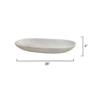 Long Oval Handmade Marble Bowl -- view 14