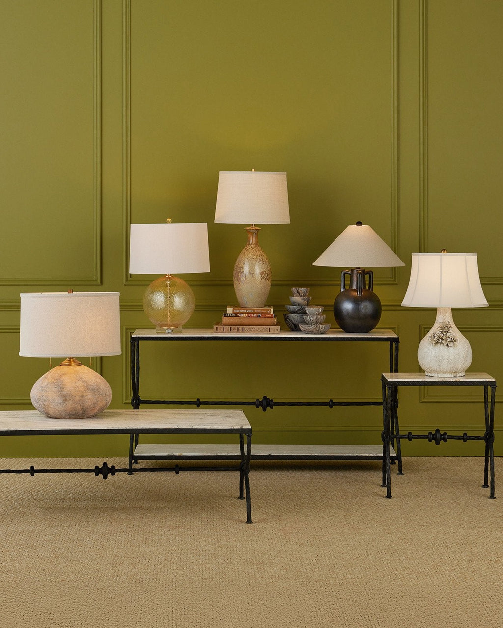 Zebulon Clear Glass Round Table Lamp