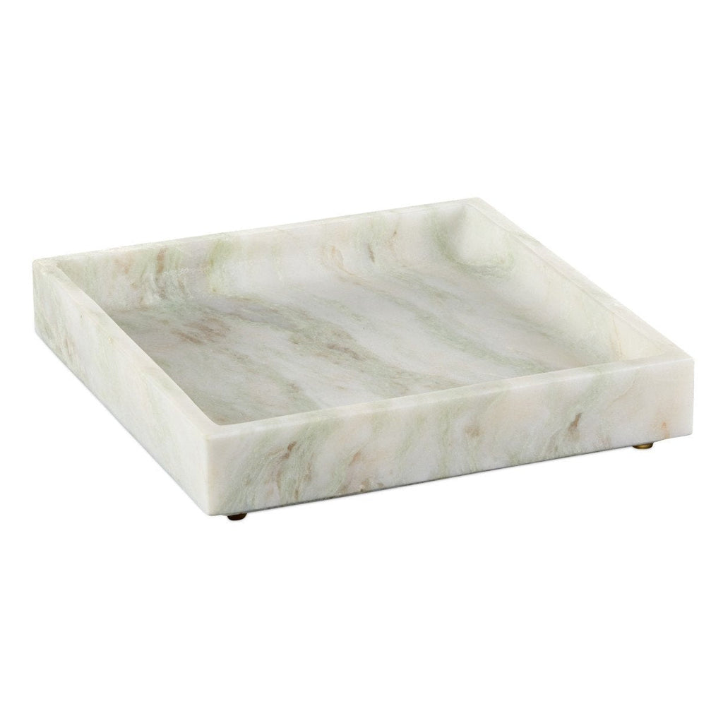Bilbao White Onyx Square Tray