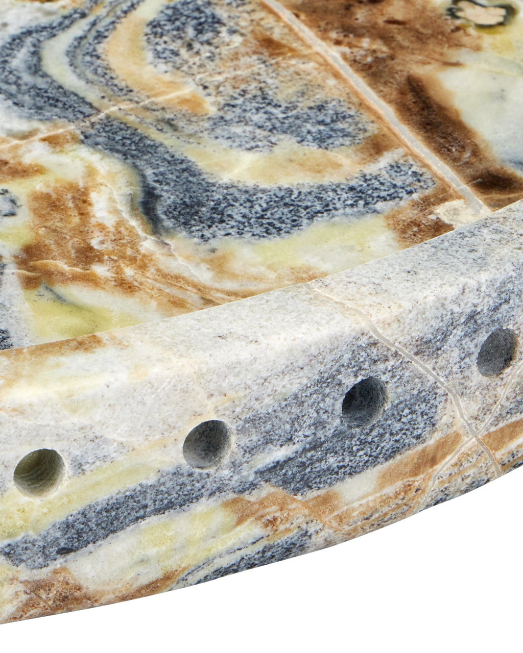Freya Floral Jade Marble Decorative Tray