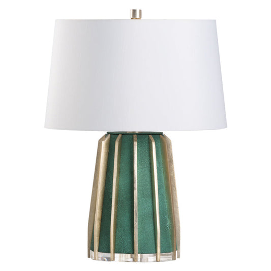 Shagreen Faux Leather Warp Table Lamp