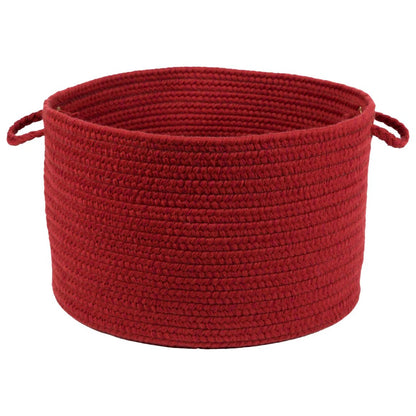 Wool Solids Flat Braid Handmade Basket -- view 3