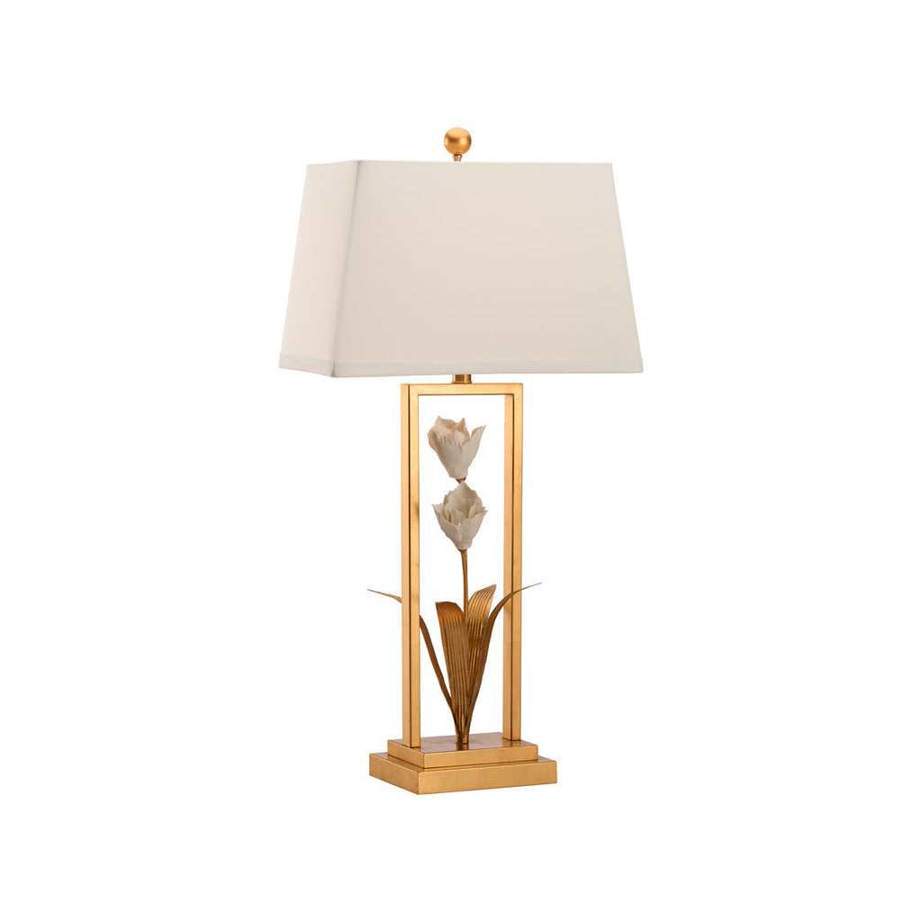 Cain Tulip Metal Golden Table Lamp