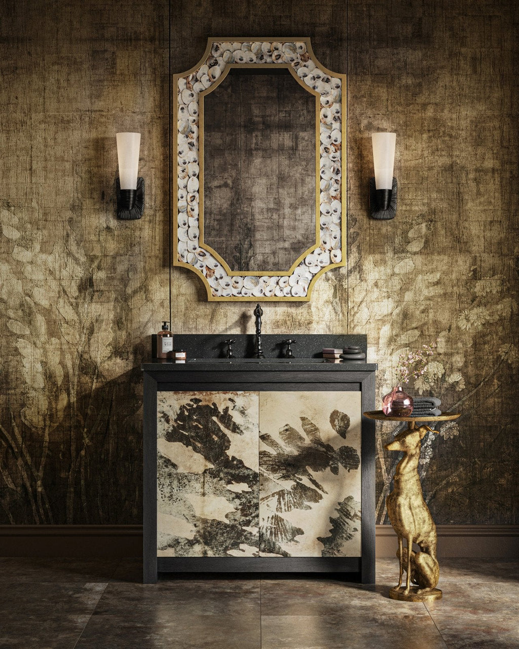 Bonaz Bath Cast Brass Wall Sconce