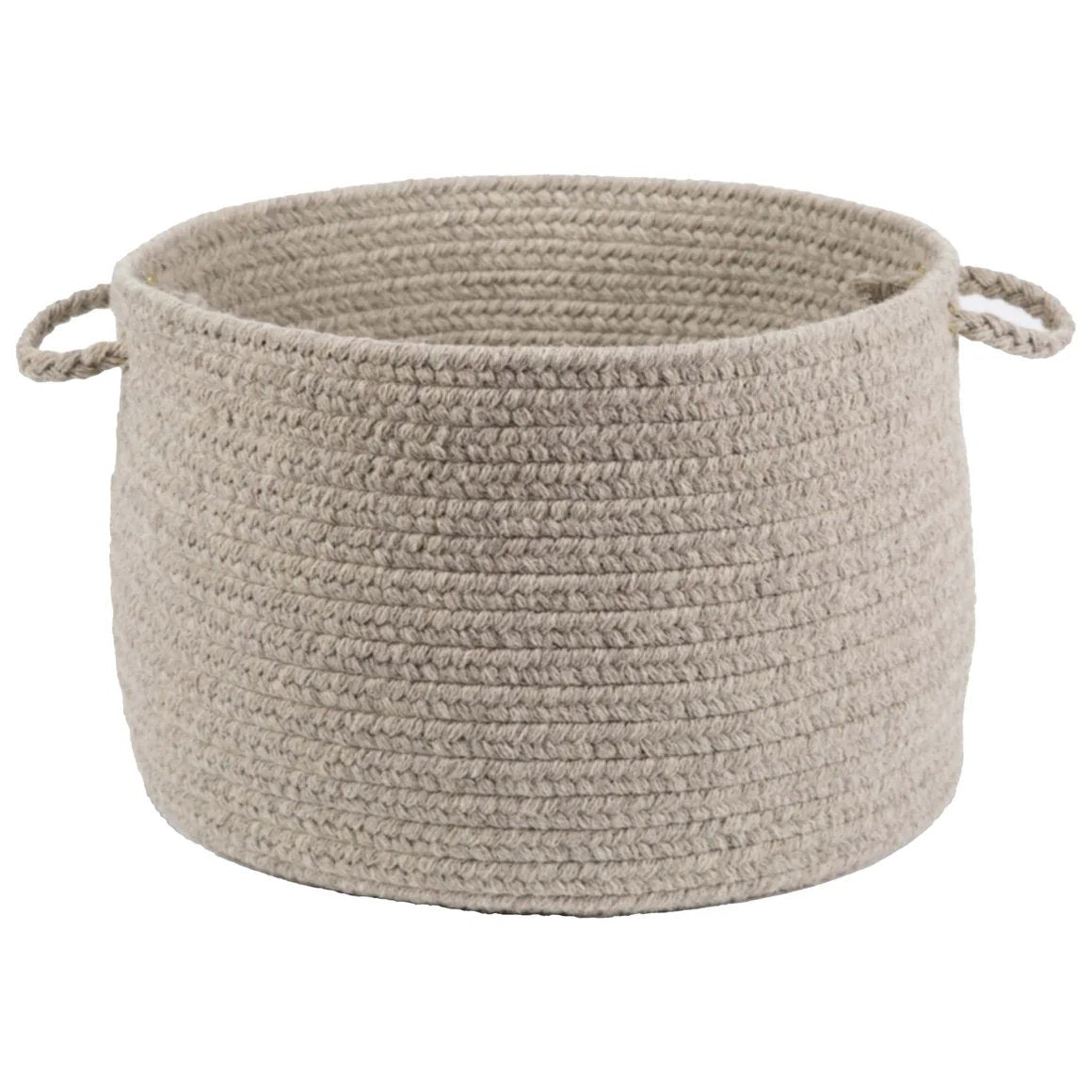 Wool Solids Flat Braid Handmade Basket -- view 5