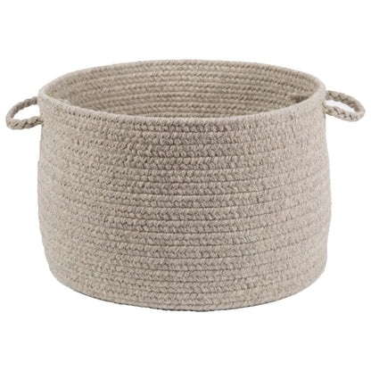 Wool Solids Flat Braid Handmade Basket -- view 5