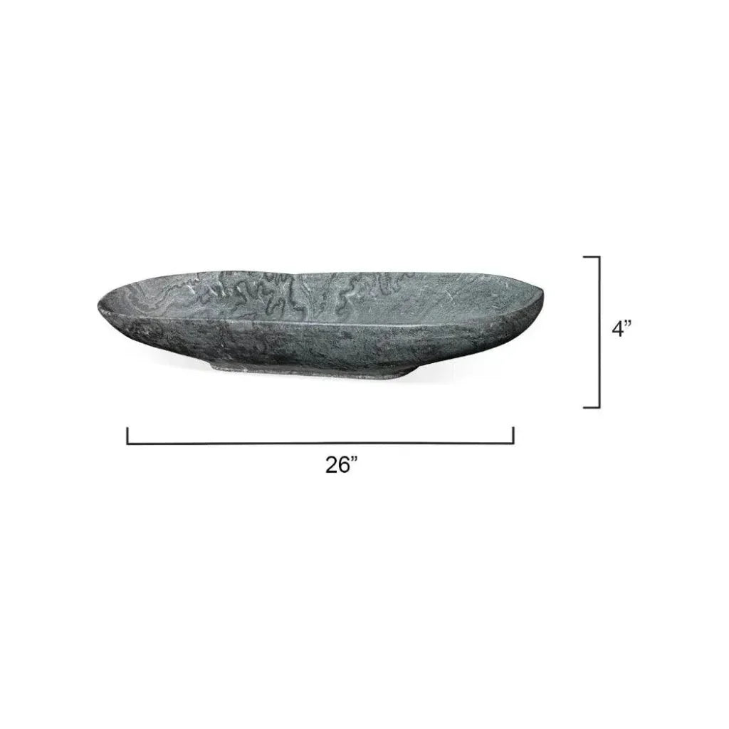 Long Oval Handmade Marble Bowl -- view 7