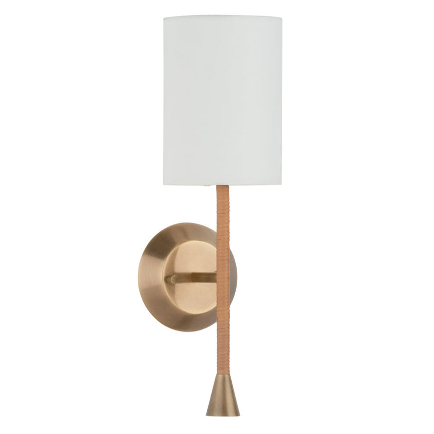 Jaxson Wrapped Rattan Arm Wall Sconce
